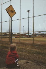 Everyday, after walking the big kid to the bus, we would go to watch the construction vehicles at the neighborhood park.
